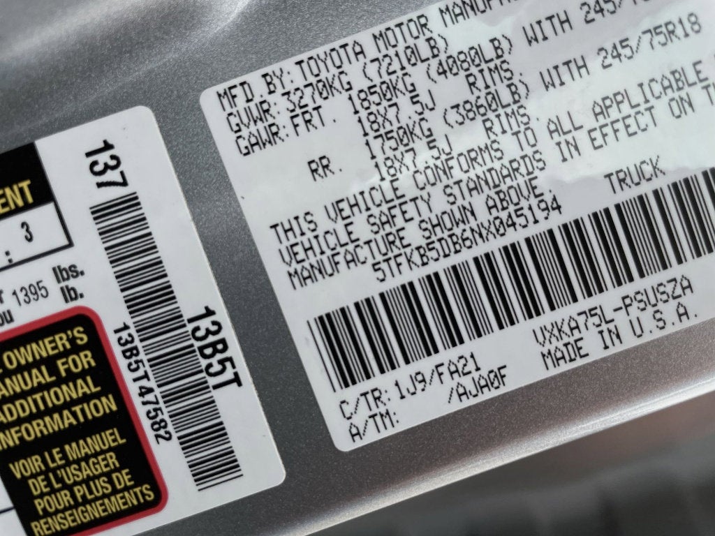 2022 Toyota Tundra SR