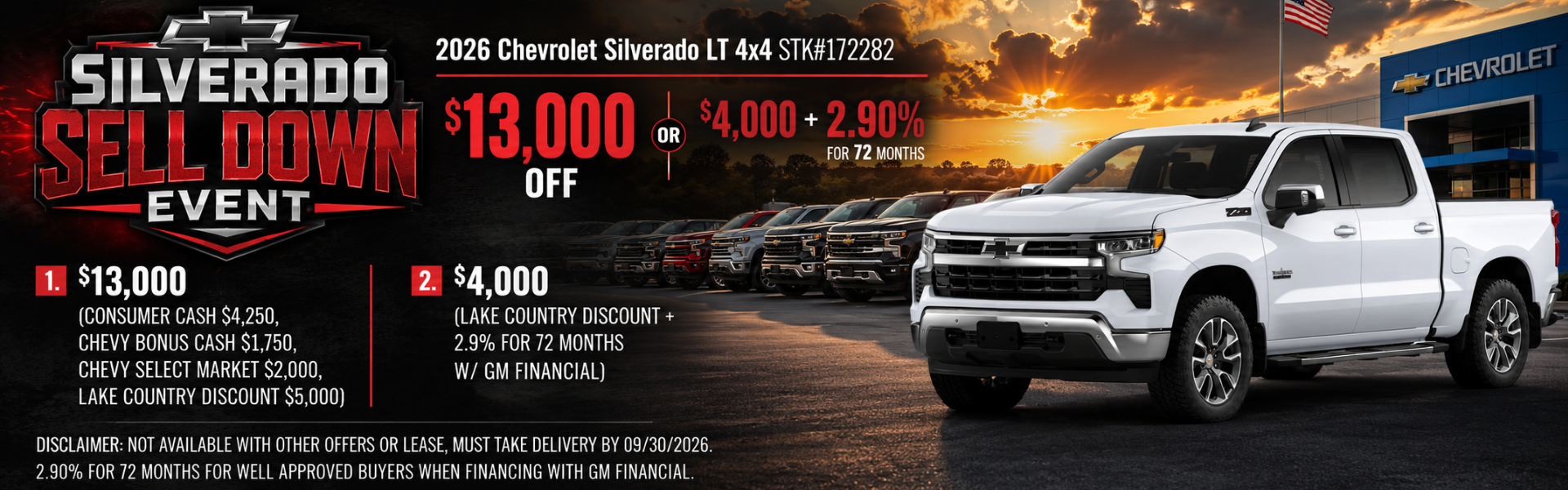 SILVERADO SELL DOWN EVENT